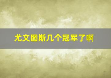 尤文图斯几个冠军了啊