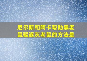 尼尔斯和阿卡帮助黑老鼠驱逐灰老鼠的方法是