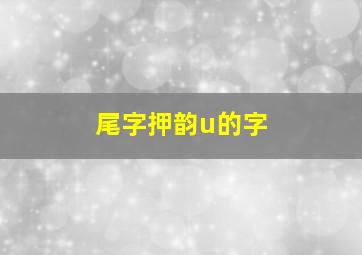 尾字押韵u的字