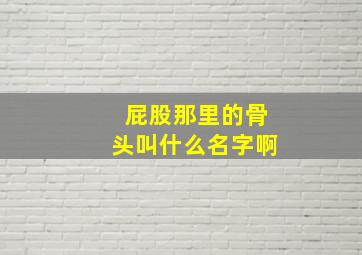 屁股那里的骨头叫什么名字啊