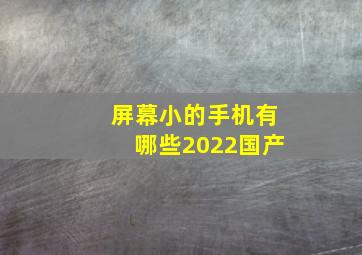 屏幕小的手机有哪些2022国产