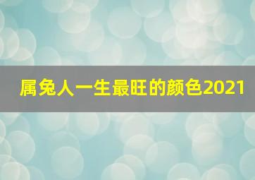 属兔人一生最旺的颜色2021