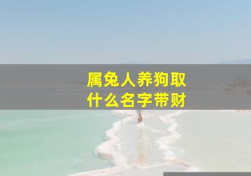 属兔人养狗取什么名字带财