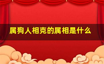 属狗人相克的属相是什么