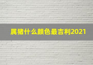 属猪什么颜色最吉利2021