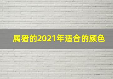 属猪的2021年适合的颜色