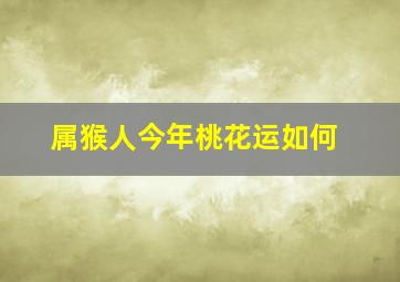 属猴人今年桃花运如何