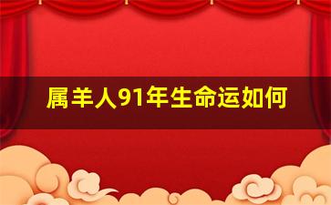 属羊人91年生命运如何