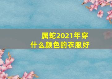 属蛇2021年穿什么颜色的衣服好