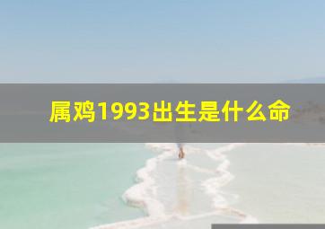 属鸡1993出生是什么命