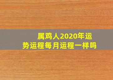 属鸡人2020年运势运程每月运程一样吗