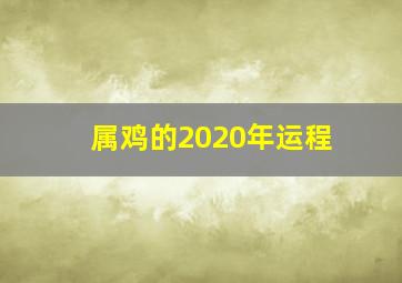 属鸡的2020年运程