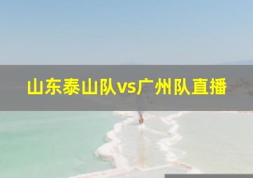 山东泰山队vs广州队直播