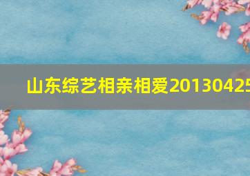 山东综艺相亲相爱20130425