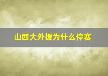 山西大外援为什么停赛