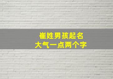 崔姓男孩起名大气一点两个字