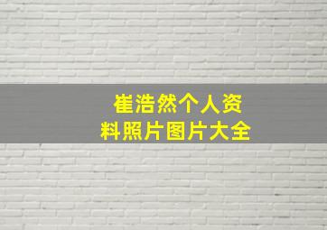 崔浩然个人资料照片图片大全