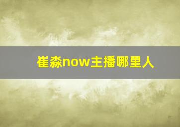 崔淼now主播哪里人