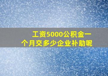 工资5000公积金一个月交多少企业补助呢