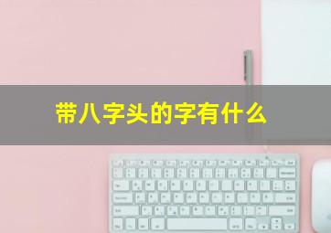 带八字头的字有什么