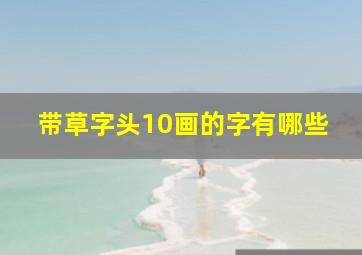 带草字头10画的字有哪些