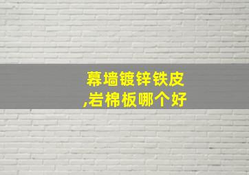 幕墙镀锌铁皮,岩棉板哪个好