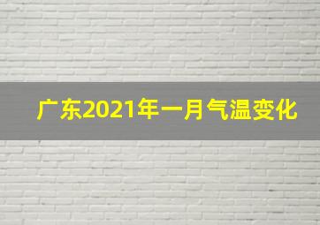 广东2021年一月气温变化