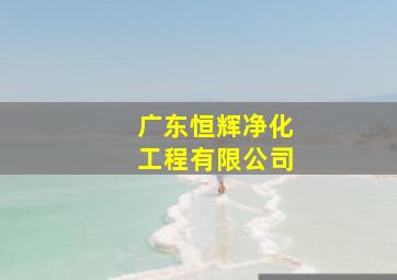 广东恒辉净化工程有限公司