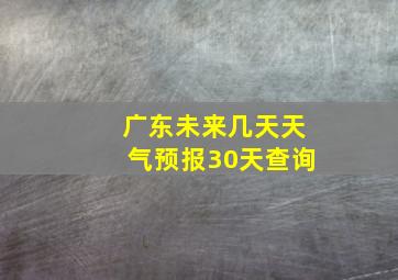 广东未来几天天气预报30天查询