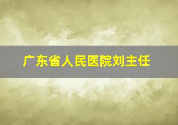 广东省人民医院刘主任