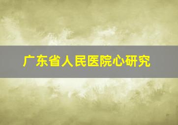 广东省人民医院心研究