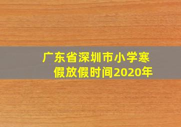 广东省深圳市小学寒假放假时间2020年