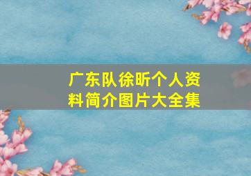 广东队徐昕个人资料简介图片大全集