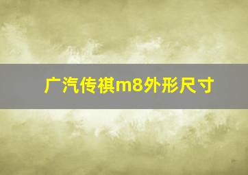 广汽传祺m8外形尺寸