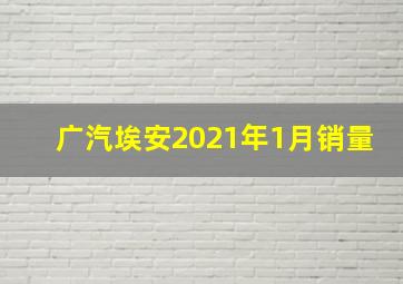 广汽埃安2021年1月销量