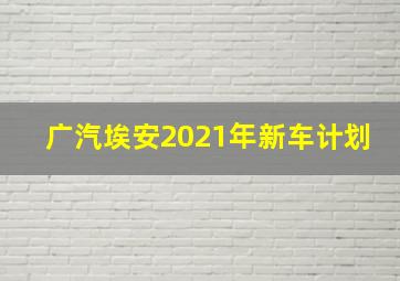 广汽埃安2021年新车计划