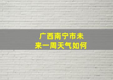 广西南宁市未来一周天气如何