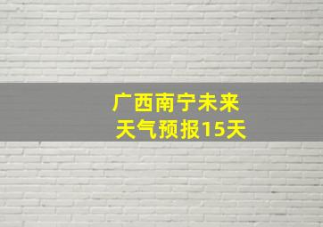 广西南宁未来天气预报15天