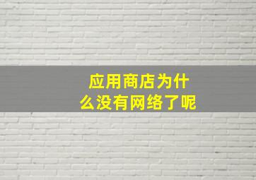 应用商店为什么没有网络了呢