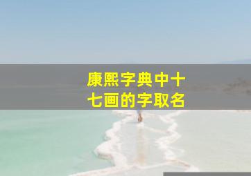 康熙字典中十七画的字取名