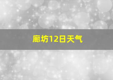 廊坊12日天气