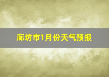 廊坊市1月份天气预报