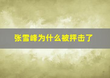 张雪峰为什么被抨击了