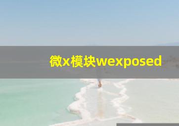 微x模块wexposed