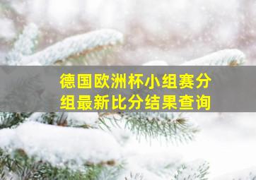 德国欧洲杯小组赛分组最新比分结果查询