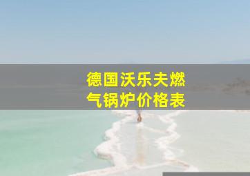 德国沃乐夫燃气锅炉价格表