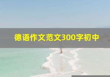 德语作文范文300字初中