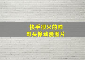 快手很火的帅哥头像动漫图片