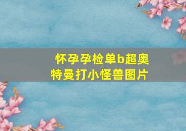 怀孕孕检单b超奥特曼打小怪兽图片