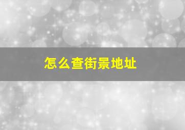 怎么查街景地址